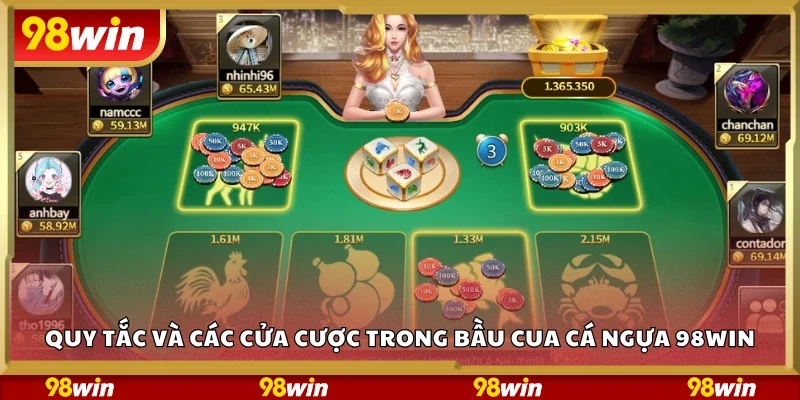 Quy tắc và các cửa cược trong bầu cua cá ngựa